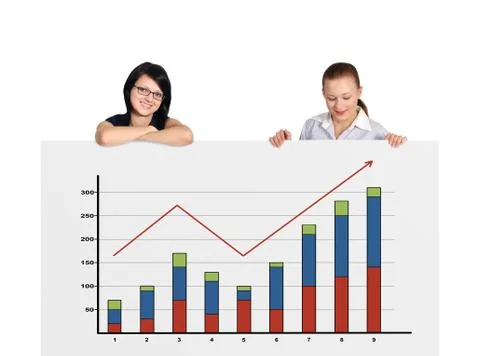 Placard with chart Stock Photos