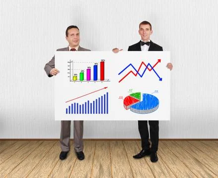 Placard with charts Stock Photos