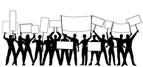 Placard holders Stock-Illustration