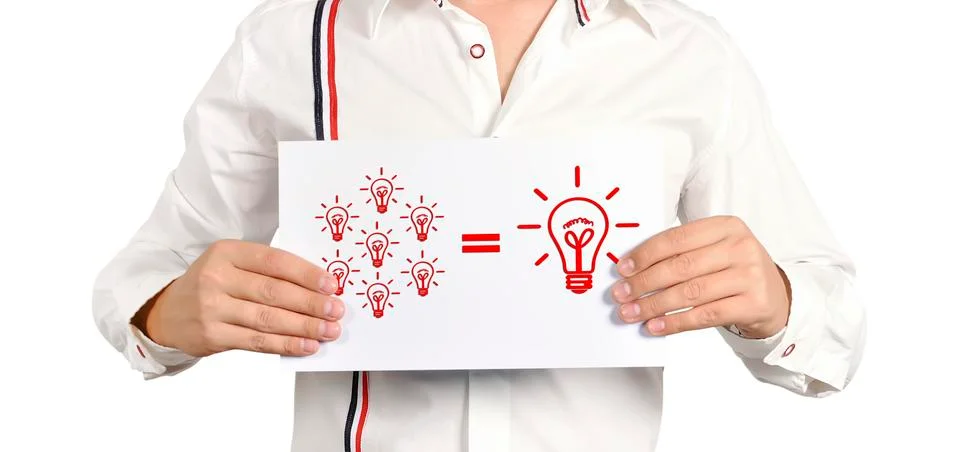 Placard idea formula Stock Photos