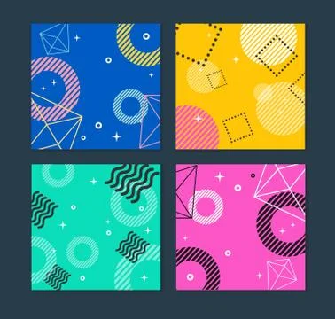 Placard, Poster or Flyer Template Set. Vector Illustrazione stock