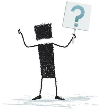 Placard with question mark Stock Illustration