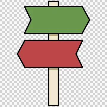 Placard signpost 스톡 일러스트