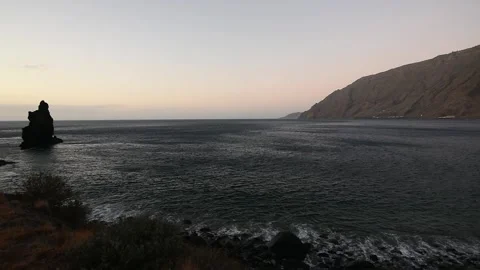 Place called Las Playas at dawn. Island of El Hierro. Canary Islands. Stock-Footage 331008835