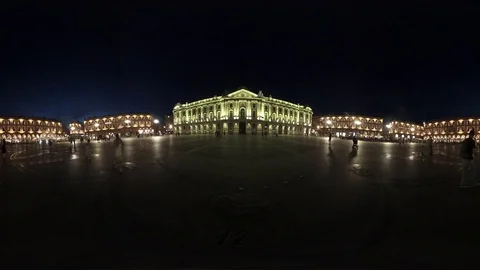 PLACE OF CAPITOLIUM BY NIGHT in 360 스톡 동영상 112606870