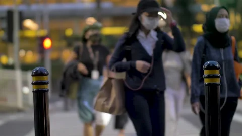 A place to cross the road. Vídeo Stock 200969662