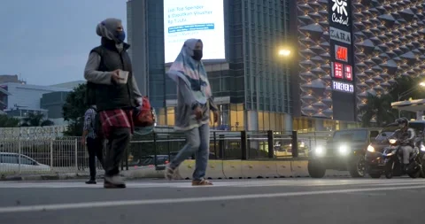 A place to cross the road. Video stock 200986534