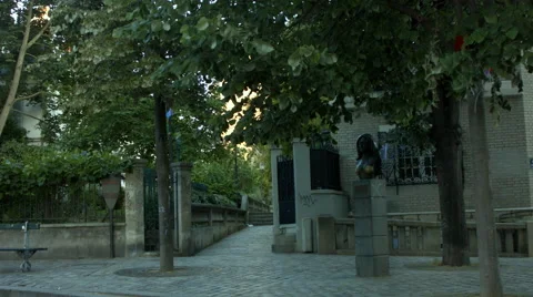 Place Dalida Paris Stock Footage 40082578