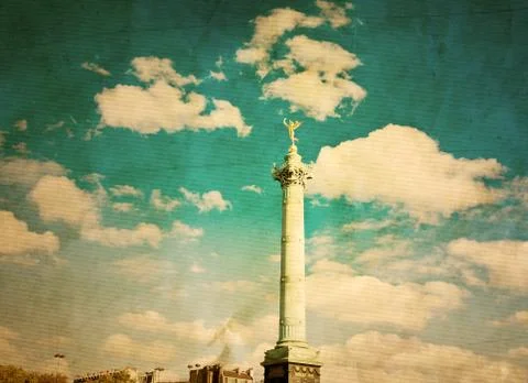 Place de la bastille Stockillustratie