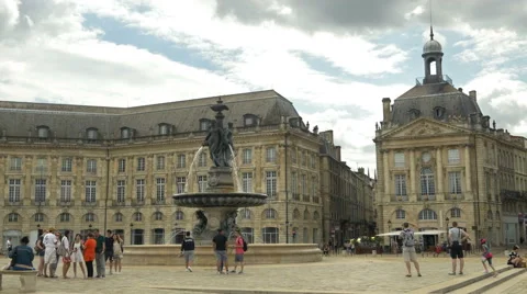 Place De La Bourse - Bordeaux France - HD 4k+ Stock Footage 40913287