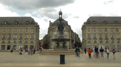Place De La Bourse - Bordeaux France Stock Footage 40914760