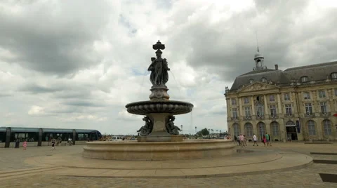 Place De La Bourse - Bordeaux France - HD 4k+ Stock Footage 40918213