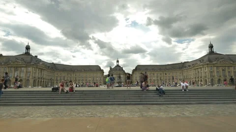 Place De La Bourse - Bordeaux France - HD 4k+ Stock Footage 40975624