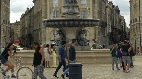 Place De La Bourse - Bordeaux France Stock Footage 41738247