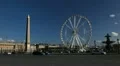 Place de la Concorde, Egyptian Obelisk, Ferris Wheel in Paris, France HD Footage
