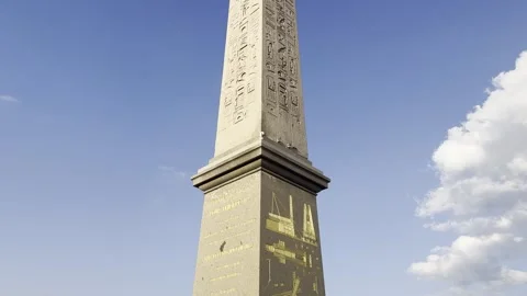 Place de la Concorde with Obélisque de Louxor in Paris view Stock Footage 337196879