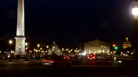 Place de la Concorde - Paris France Stock Footage 44382240