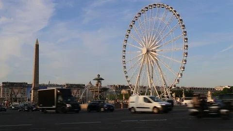 Place de la Concorde in Paris, France Stock Footage 102654875