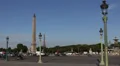 Place de la Concorde Square Eiffel Tower Paris Romantic Capital Car Traffic Day HD Footage