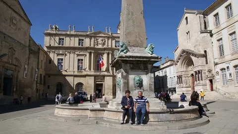 Place de la Republique in Arles Stock Footage 75615267