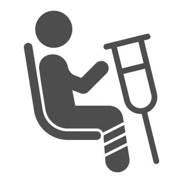 Place for disabled people solid icon, Public transport concept, Priority seating Stock Illustration