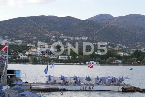A place for diving, Crete, Greece Stock Photos