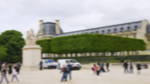 Place du Carrousel with a view of the Statue La France Victorieuse. Stock Footage 310837452