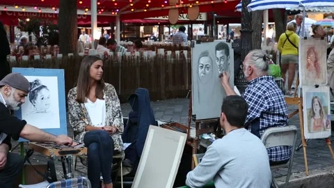 Place du Tertre Stock Footage 203379432