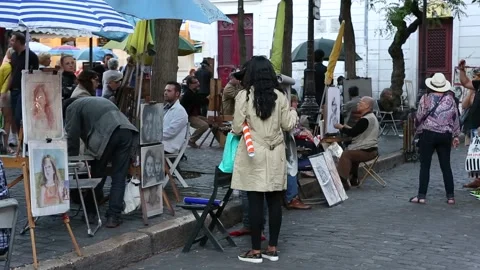 Place du Tertre Stock Footage 203379576