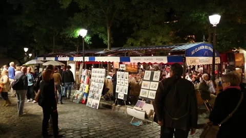 Place du Tertre Stock Footage 203384146