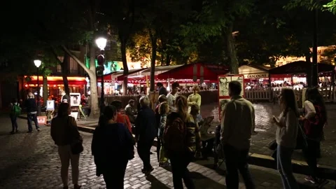 Place du Tertre Stock Footage 203384444