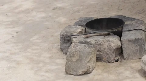 The place for the fire. Stock-Footage 62064044