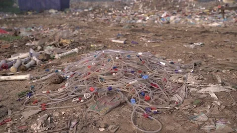 The place is full of city garbage Stock Footage 239615727
