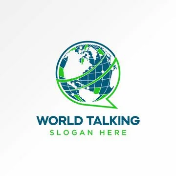 Place icon world maps network talk chat symbol group text pointer speech Illustrazione stock