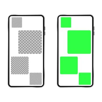 Place for inserting the image on the phone. Stock Illustration