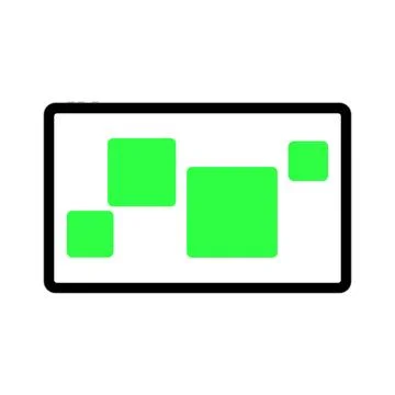 Place for inserting the image on the tablet. イラスト素材