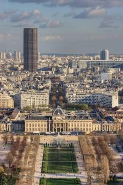 Place Joffre from the Eiffel Tower Stock Photos