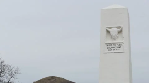 This is the Place monument Brigham Young Stock Footage 47974372