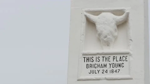 This is the Place monument Brigham Young Stock Footage 47974418