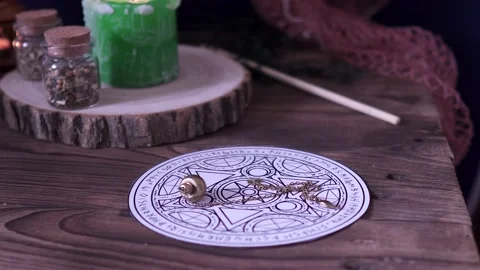 Place for Occult Witchcraft Stock Footage 130996339