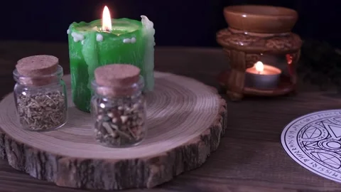 Place for Occult Witchcraft Stock Footage 130996465
