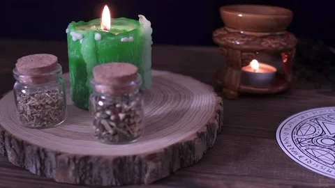 Place for Occult Witchcraft Stock Footage 130996551