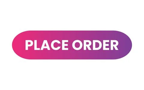 Place Order Call To Action Button Offer Design Marketing Symbol Stock Illustration