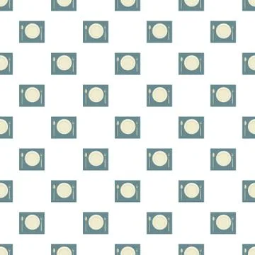 Place setting with empty dish fork pattern Illustrazione stock