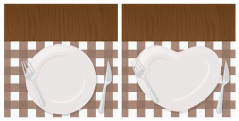 Place setting Stock Illustration