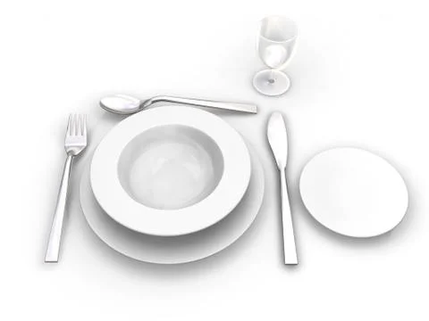 Place setting Stock Illustration