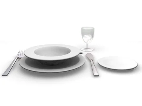 Place setting Stock Illustration