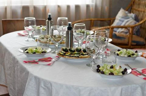 Place Setting at Table Stock Photos