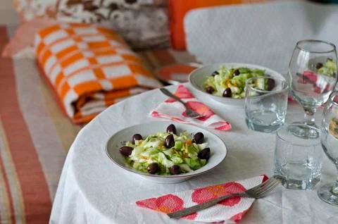 Place Setting at Table Stock Photos