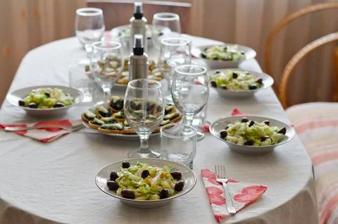 Place Setting at Table Stock Photos